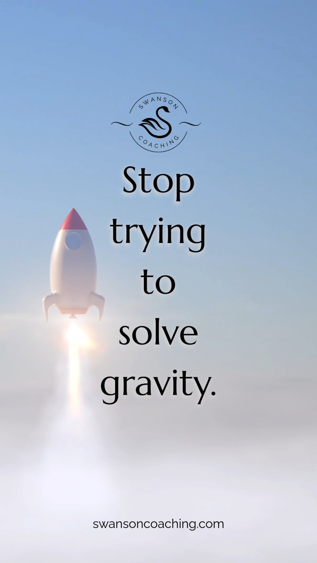 Stop trying to solve gravity? Yeah, that’s maybe a strange thing to say.

I recently came across an idea from Dave Evans and Bill Burnett, the authors of Designing Your Life. They talk about the difference between a problem and what they call a "gravity problem."

Basically, a problem is something you can solve.

A gravity problem is simply part of reality.  You can’t solve it.

Think about the engineers who sent astronauts to the moon. They didn't spend years trying to eliminate or “solve” the problem of gravity. They accepted it as a fact of life on Earth and asked a much better question:

"Given that gravity exists, what do we need to do to get this rocket off the ground?"

I think many of us spend our lives trying to solve gravity:  We replay conversations that have already happened, we wonder if someone misunderstood our email, we imagine every possible outcome of a conversation that hasn't happened yet, we try to control what another person thinks of us.

None of those things are problems.

They're circumstances.

No amount of overthinking or worry can change circumstances.

No amount of analyzing can make another person think, feel, or behave the way we'd like them to.

So the next time you catch yourself spiraling, pause for a moment and ask yourself one simple question:

Am I solving a real problem...or am I trying to solve gravity?

If it's a problem, take one small step.

If it's gravity, maybe your energy is better spent accepting what's true and deciding what you want to do next.

I explore this idea, along with two other practices that have helped many of my coaching clients (and me) in the latest episode of Beyond the Type.
🎙️ Listen wherever you get your podcasts.

#overthinking #overthinker #lifeskills #problemsolving #beyondthetype #podcast #swansoncoaching