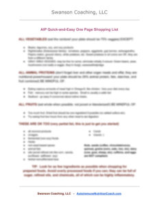 AIP Food List Sample - Click to download PDF